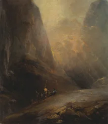 Berglandschap met bandieten